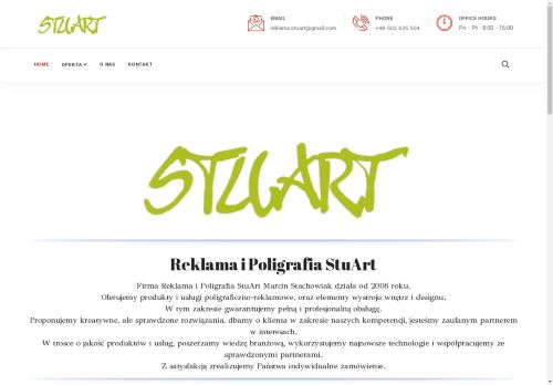 MARCIN STACHOWIAK REKLAMA I POLIGRAFIA STUART